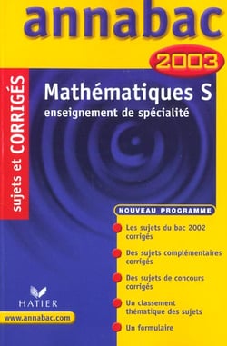 Annabac - mathematiques - terminale s - enseignement de specialite - sujets et corriges