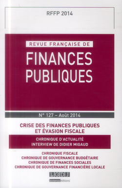 Revue française de finances publiques n.127 : août 2014