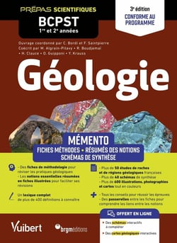 Mémento Géologie : BCPST 1re et 2e années - Notions-clés - Schémas de synthèse - Études de roches et de régions - Lexique - Conforme au programme (2e édition)
