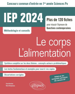 Concours commun IEP 2024 : 1ere année nouveau thème - l'alimentation