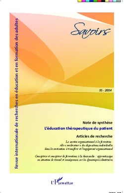 Savoirs n.35 : l'éducation thérapeutique du patient