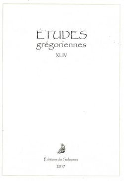 T44 - etudes gregoriennes 2017