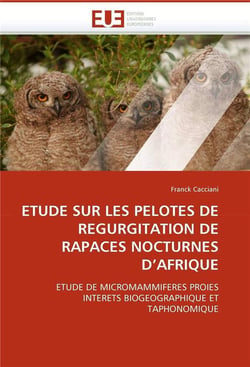 Etude sur les pelotes de regurgitation de rapaces nocturnes d'afrique