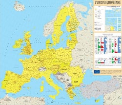 Carte géographique - l'union européenne