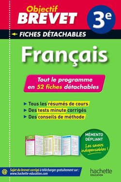 Objectif brevet - français - 3ème - fiches détachables