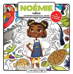 Noemie colorie les animaux des antilles-guyane