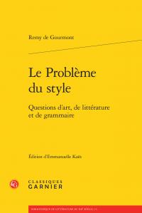 Le problème du style - questions d'art, de littérature et de grammaire