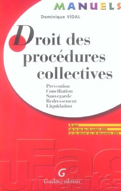 Manuel droit des procedures collectives