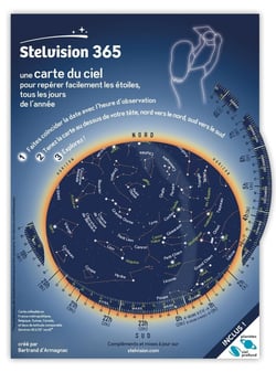Stelvision 365 : Une carte du ciel pour repérer facilement les étoiles, tous les jours de l'année (14e édition)