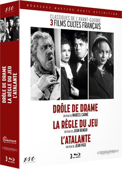 Classiques de l'avant-guerre : Drôle de Drame + La règle du Jeu + L'Atalante