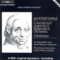 Concerto in f for 2 bassoons- 2 sinfonias