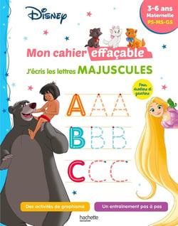 Mon cahier effaçable - J'écris les lettres majuscules - PS, MS, GS