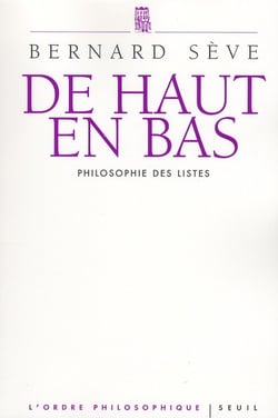 De haut en bas - philosophie des listes