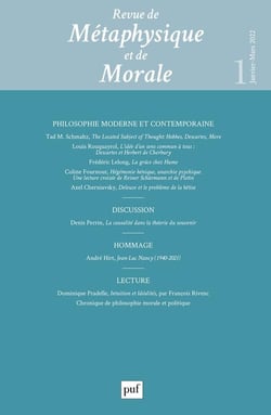 Revue de métaphysique et de morale n.1 (édition 2022)