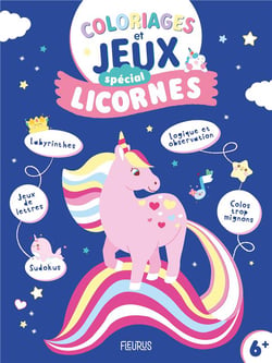 Coloriages et jeux spécial licornes