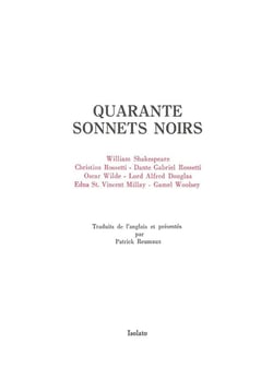 Quarante sonnets noir