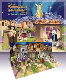 Grand calendrier de l'Avent pop-up des santons de Provence - avec son livret d'accompagnement