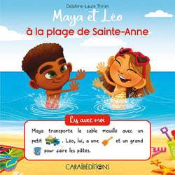 Maya et Léo à la plage de Sainte- Anne