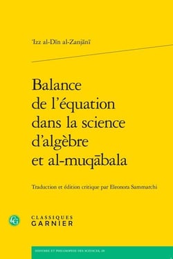 Balance de l'équation dans la science d'algèbre et al-muqabala