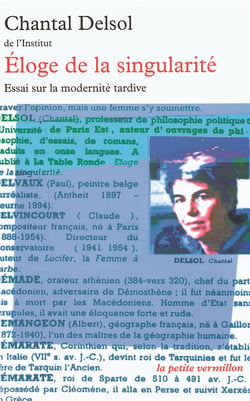 Éloge de la singularité - essai sur la modernité tardive