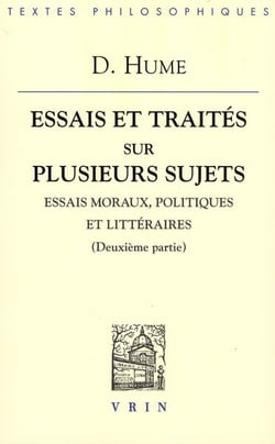 Essais et traités sur plusieurs sujets Tome 2 - essais moraux, politiques et littéraires