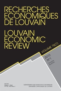 Revue recherches économiques de Louvain n.76/1