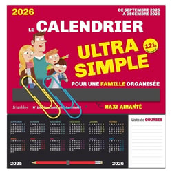 Frigobloc : Le calendrier Ultra Simple pour une famille organisée (édition 2026)