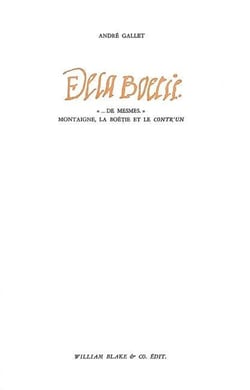 De la Boétie «... de mesmes » Montaigne, la Boétie et le Contkun