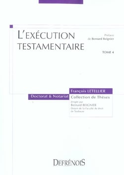 L'execution testamentaire - vol04