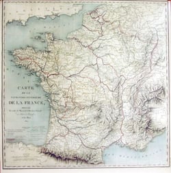 France - 1820 - voies navigables