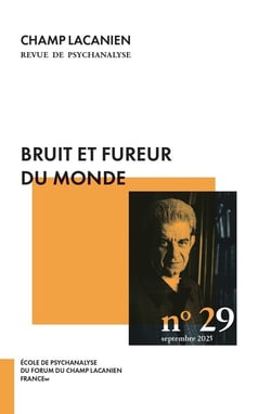Revue champ lacanien n.29 : Bruit et fureur