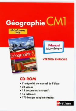 Géographie - cm1 - dvd-rom manuel numérique enrichi (édition 2010)