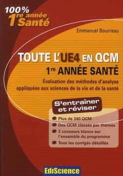 Évaluation des méthodes d'analyse appliquées aux sciences de la vie et de la santé - 1ère année santé - toute l'ue4 en qcm