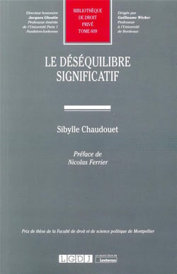 Le déséquilibre significatif