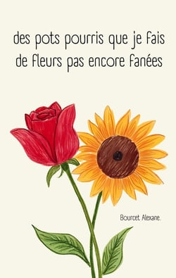 Des pots pourris que je fais de fleurs pas encore fanées