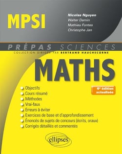 Prépas sciences - mathématiques - mpsi (4e édition)