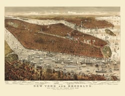 Carte : New York et Brooklyn