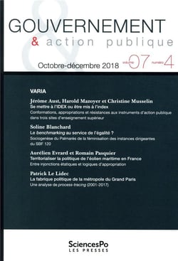 Revue gouvernement et action publique n.7/4