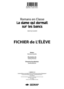 LECTURE EN TETE - DAME QUI DORMAIT SUR LES BANCS - LECTURE CYCLE 3 (FICHIER)