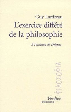 L'exercice différé de la philosophie - à l'occasion de deleuze
