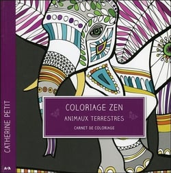 Coloriage zen - animaux terrestres - carnet de coloriage