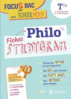 Philo, fiches studygram - terminale, voies générale et technologique