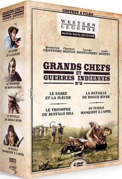 Grands chefs et guerres indiennes - Coffret : Le Sabre et la flèche + Le Triomphe de Buffalo Bill + La Bataille de Rogue River + 40 fusils manquent à l'appel