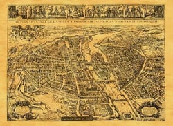 PARIS EN 1632 50 CM X 38 CM