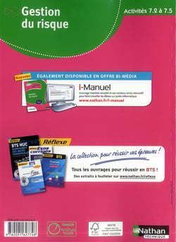 Activites 7.2 à 7.5 - gestion du risque - bts assistant de gestion pme-pmi - 2e année - livre de l'élève