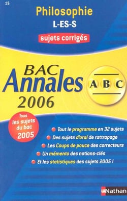 ABC du Bac Tome 15 : annales - sujets corriges - bac 2006
