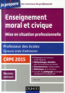 Je prépare - enseignement moral et civique - professeur des écoles - oral admission - crpe 2015