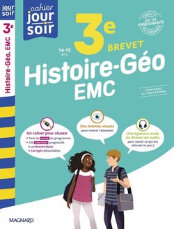 Cahier du jour / cahier du soir : Histoire-Géographie-EMC, 3e Brevet