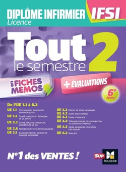 DEI IFSI - tout le semestre 2 en fiches mémos - + évaluations