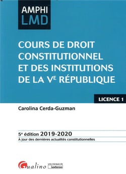 Cours de droit constitutionnel et institutions de la ve republique